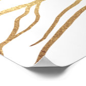 Moderne Gold Tree Silhouette Minimales Weißdesign Poster (Ecke)