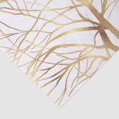Moderne Gold Tree Silhouette Minimales Weißdesign Seidenpapier (Ausschnitt)