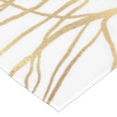 Moderne Gold Tree Silhouette Minimales Weißes Desi Tischdecke (Schrägansicht)