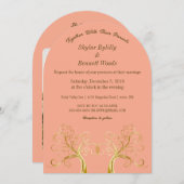 Moderne Gold Tree's Einladung (Vorne/Hinten)