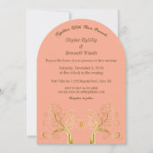 Moderne Gold Tree's Einladung (Vorderseite)