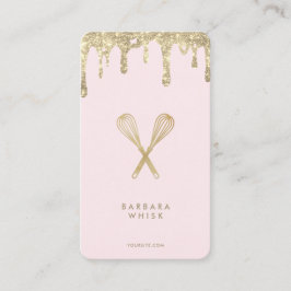 Moderne Gold Tropfen Glitzer Whisky Bäckerei Kondi Visitenkarte