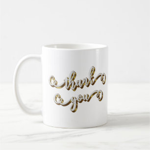 Moderne Gold-Typografie Danke  Kaffeetasse