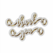 Moderne Gold Typografie Vielen Dank Aufkleber (Vorderseite)
