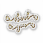 Moderne Gold Typografie Vielen Dank Aufkleber (Vorderseite)