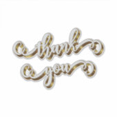 Moderne Gold Typografie Vielen Dank Aufkleber (Vorderseite)