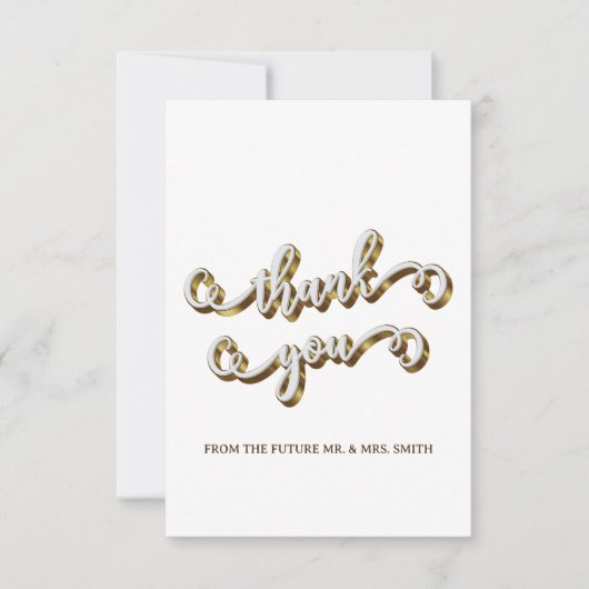 Moderne Gold Typografie Vielen Dank Dankeskarte (Vorderseite)