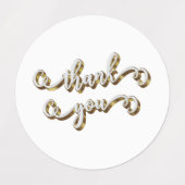 Moderne Gold Typografie Vielen Dank Etiketten (Design 2)