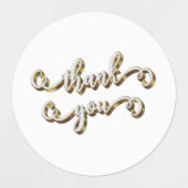Moderne Gold Typografie Vielen Dank Etiketten (Design 2)