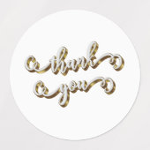 Moderne Gold Typografie Vielen Dank Etiketten (Design 1)