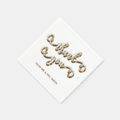 Moderne Gold Typografie Vielen Dank Paper Napkin Serviette (Ecke)