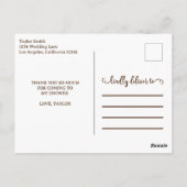 Moderne Gold Typografie Vielen Dank Postkarte (Rückseite)