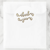 Moderne Gold Typografie Vielen Dank Runder Aufkleber (Tasche)