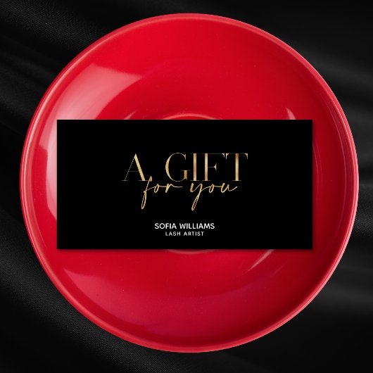 Moderne Gold Typografy Certificate - Geschenkkarte