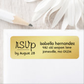 Moderne Gold UAWG Rücksendeadressen-Aufkleber (Insitu)