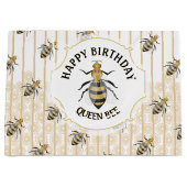 Moderne Gold- und Black Honey Bee Hive Große Geschenktüte (Vorderseite)