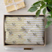 Moderne Gold- und Black Honey Bee Hive Seidenpapier (Geschenk)