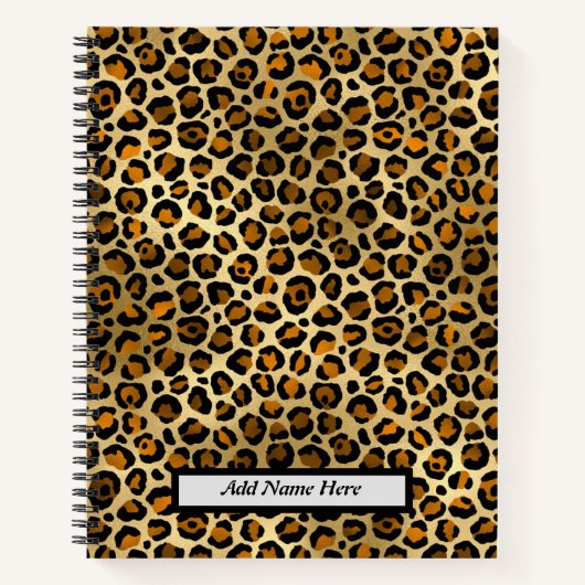 Moderne Gold- und Black Leopard-Printwerbung indiv Notizblock (Vorderseite)