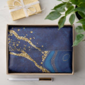 Moderne Gold und Blau - Dekoration Seidenpapier (Geschenk)