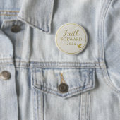 Moderne Gold- und Elfenbein-Glaube Vorwärts 2026 Button (Beispiel)