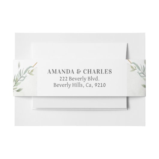 Moderne Gold- und Folienrahmen Einladungsbanderole (Vorderseite Beispiel)