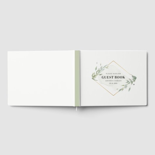 Moderne Gold- und Folienrahmen Gästebuch (Voll)