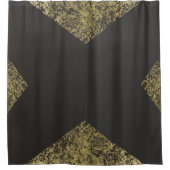 Moderne Gold- und Grau-Chic Duschvorhang (Vorderseite)