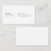 Moderne Gold- und Grau-Visitenkarte Visitenkarte (Vorne/Hinten)