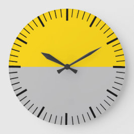 Moderne Gold- und Grauuhr ohne Zahlen Große Wanduhr