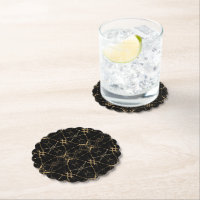 Moderne Gold- und schwarze Marmor-Minimalisten-Lux