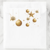 **MODERNE GOLD- UND WEISSDEKOR** CHRISTMAS RECHTECKIGER AUFKLEBER (Tasche)