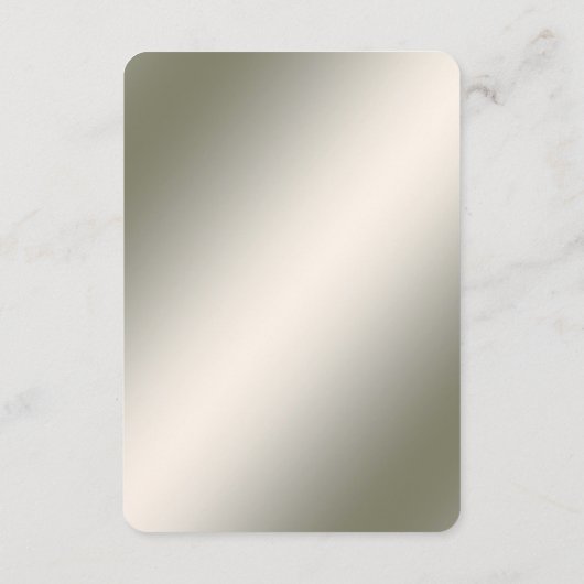 Moderne Gold Verziert-Blumen-Detailkarte Begleitkarte (Rückseite)