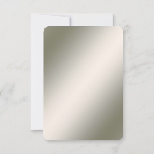 Moderne Gold Verziert-Blütenkarte RSVP Karte (Rückseite)