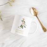Moderne Gold Watercolor Blume Letter J | Monogramm Kaffeetasse<br><div class="desc">Moderne Gold Watercolor Blume Letter J | Monogramm</div>