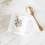 Moderne Gold Watercolor Blume Letter Y | Monogramm Kaffeetasse<br><div class="desc">Moderne Gold Watercolor Blume Letter Y | Monogramm</div>