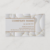 Moderne Gold Wavy Lines Visitenkarte (Rückseite)