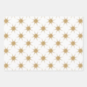 Moderne Gold Weihnachtsstars Geschenkpapier Set (Vorderseite 2)