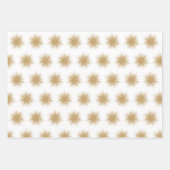 Moderne Gold Weihnachtsstars Geschenkpapier Set (Vorderseite)