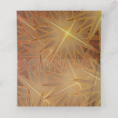 Moderne Gold Weihnachtsstars Pine Trees Urlaub Platzkarte (Innenseite Aufgefaltet)