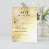 Moderne Gold Weihnachtsstars Pine Trees Urlaub RSVP Karte (Stehend Vorderseite)