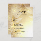 Moderne Gold Weihnachtsstars Pine Trees Urlaub RSVP Karte (Vorne/Hinten)