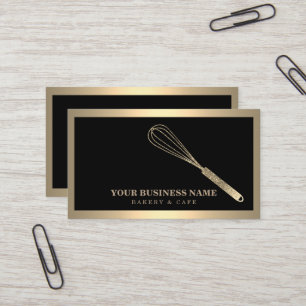 Moderne Gold Whisk Bäckerei Visitenkarte