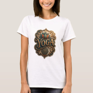 Moderne Gold-YOGA-künstlerische Gestaltung T-Shirt