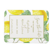 Moderne Gold-Zitronen und -Folien Save the Date Magnet (Horizontal)