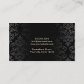 Moderne Goldbarren Damask Makeup Artist Visitenkarte (Rückseite)
