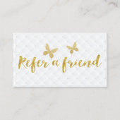 Moderne Goldbarren vermitteln einen Freund Empfehlungskarte (Vorderseite)