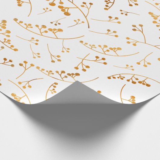 Moderne Goldbeeren-Beispielmuster Geschenkpapier (Ecke)