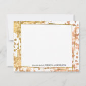 Moderne goldbeige Aquarelltöne Pinselstriche Rahme Mitteilungskarte (Vorderseite)