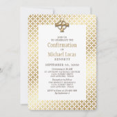 Moderne Goldbestätigung Einladung (Vorderseite)