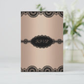 MODERNE GOLDBLACK LACE ENGAGEMENT PARTEI UAWG EINLADUNG (Stehend Vorderseite)